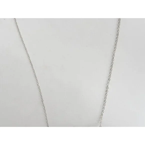 Freeform Turquoise Gemstone Sterling Silver 925 Vintage Pendant Necklace - 16" - Picture 6 of 15